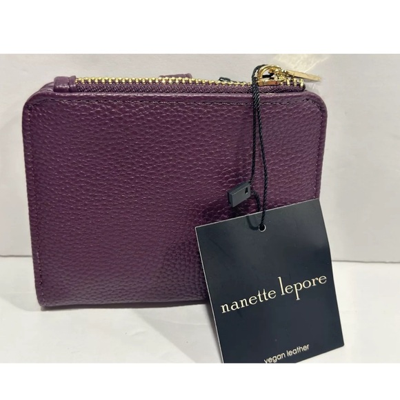 Nanette Lepore Purple Bifold Wallet/Organizer w/Card Case - Picture 2 of 9